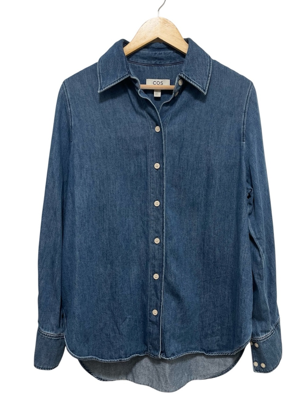 COS Indigo Denim Button-Down Shirt